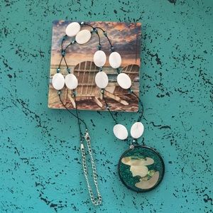 Swarovski and shell necklace